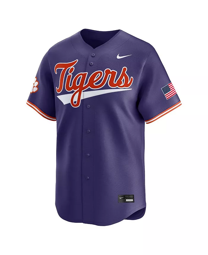 Мужская бейсбольная джерси Clemson Tigers College Limited фиолетового цвета Nike — фото 2