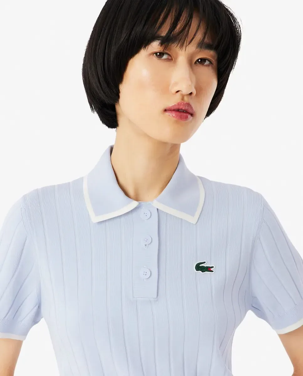 Гольф Lacoste, светло-голубой — фото 4