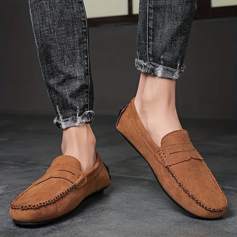 Туфли повседневные, дышащие, Loafers, светло-коричневые Clolinde — фото 3