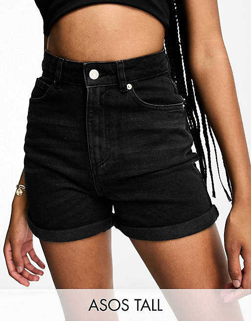 

Черные джинсовые шорты ASOS DESIGN Tall Comfort