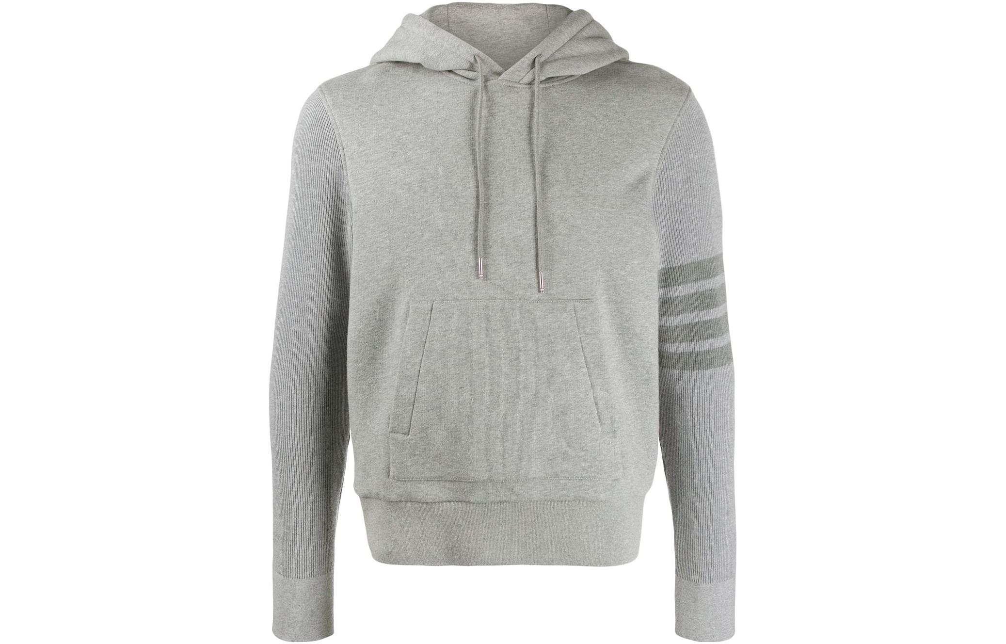 

Худи с петлей на спине в виде четырех полос Thom Browne, серый