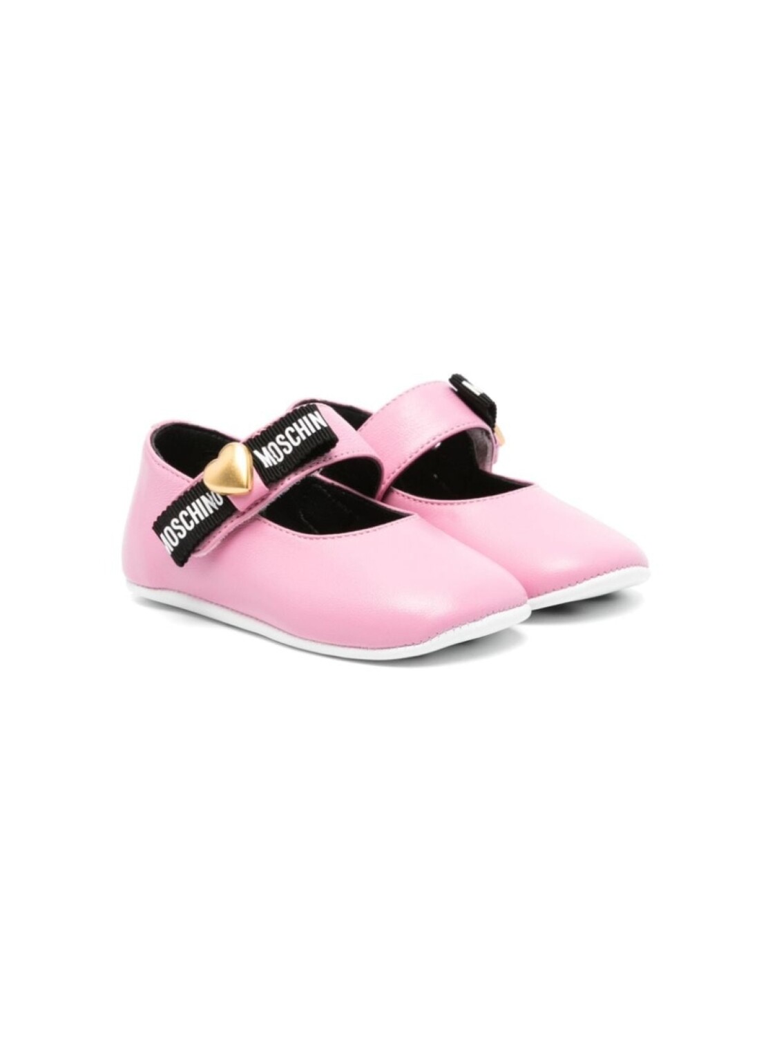 

Moschino Kids кожаные балетки, розовый