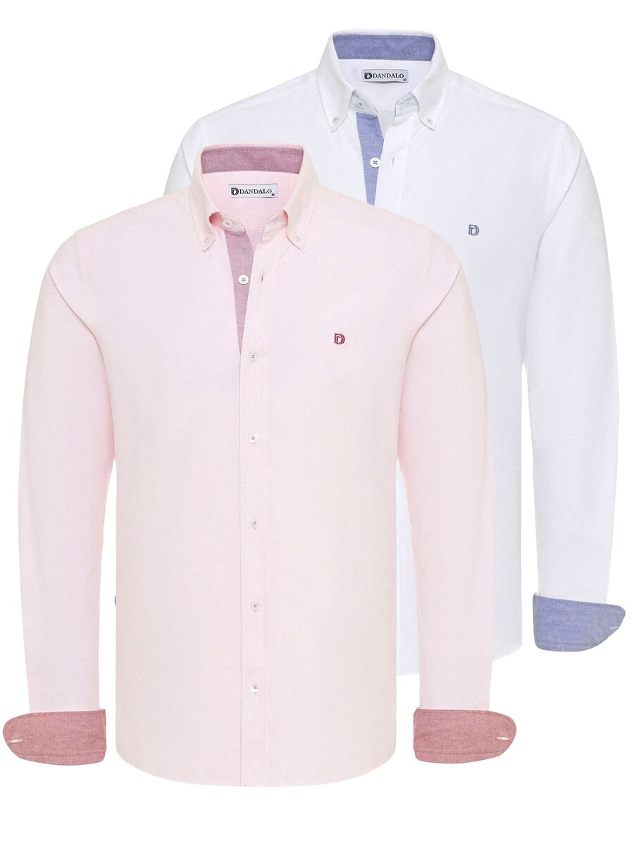 

Повседневная рубашка Dandalo Regular fit Button Up Shirt, цвет light blue/light pink