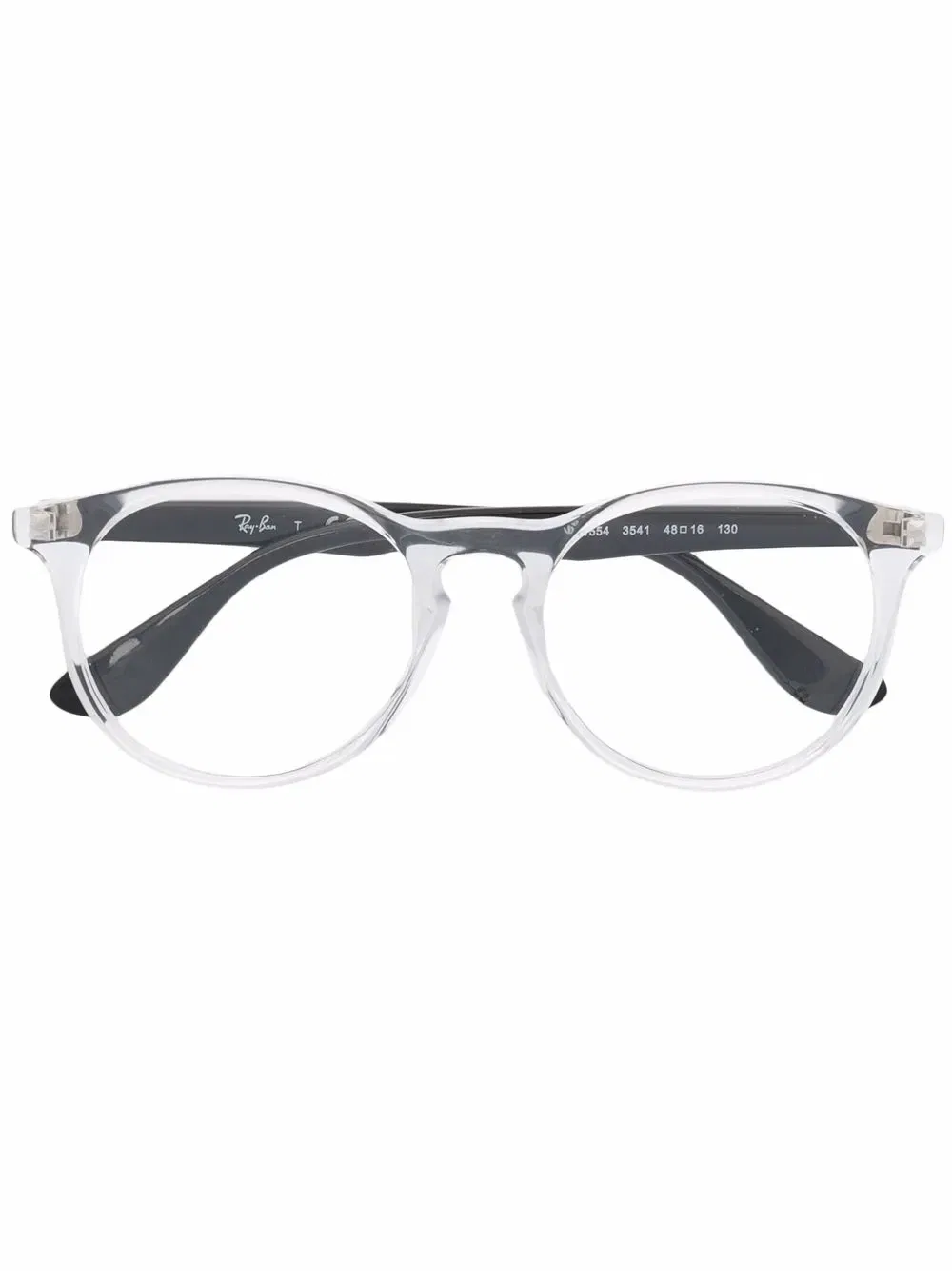 Солнцезащитные очки в круглой оправе черепаховой расцветки Ray-Ban Junior, черный