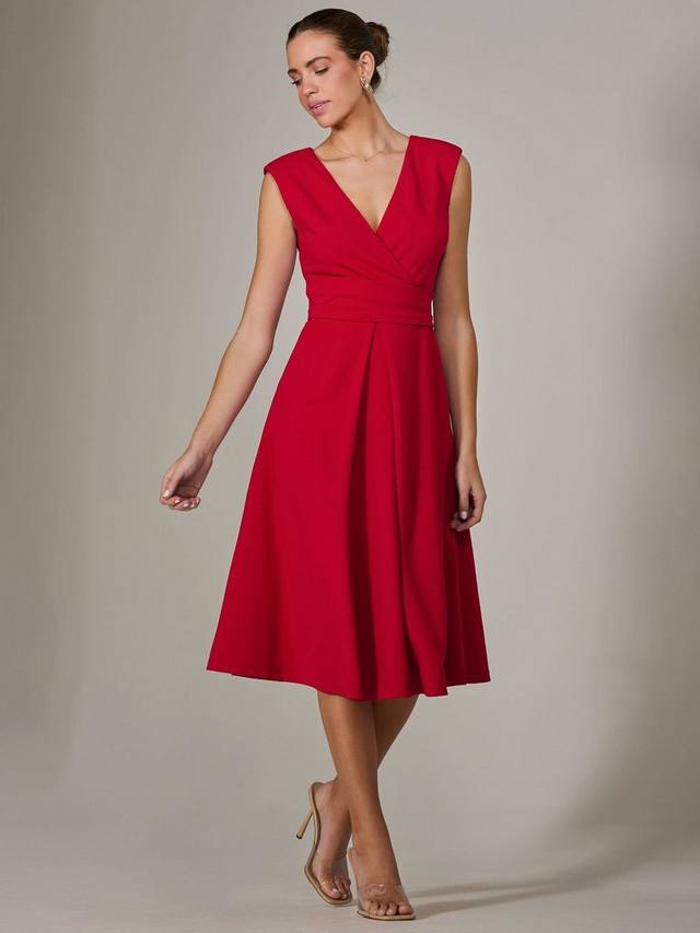 

Платье миди с поясом Jolie Moi, Red