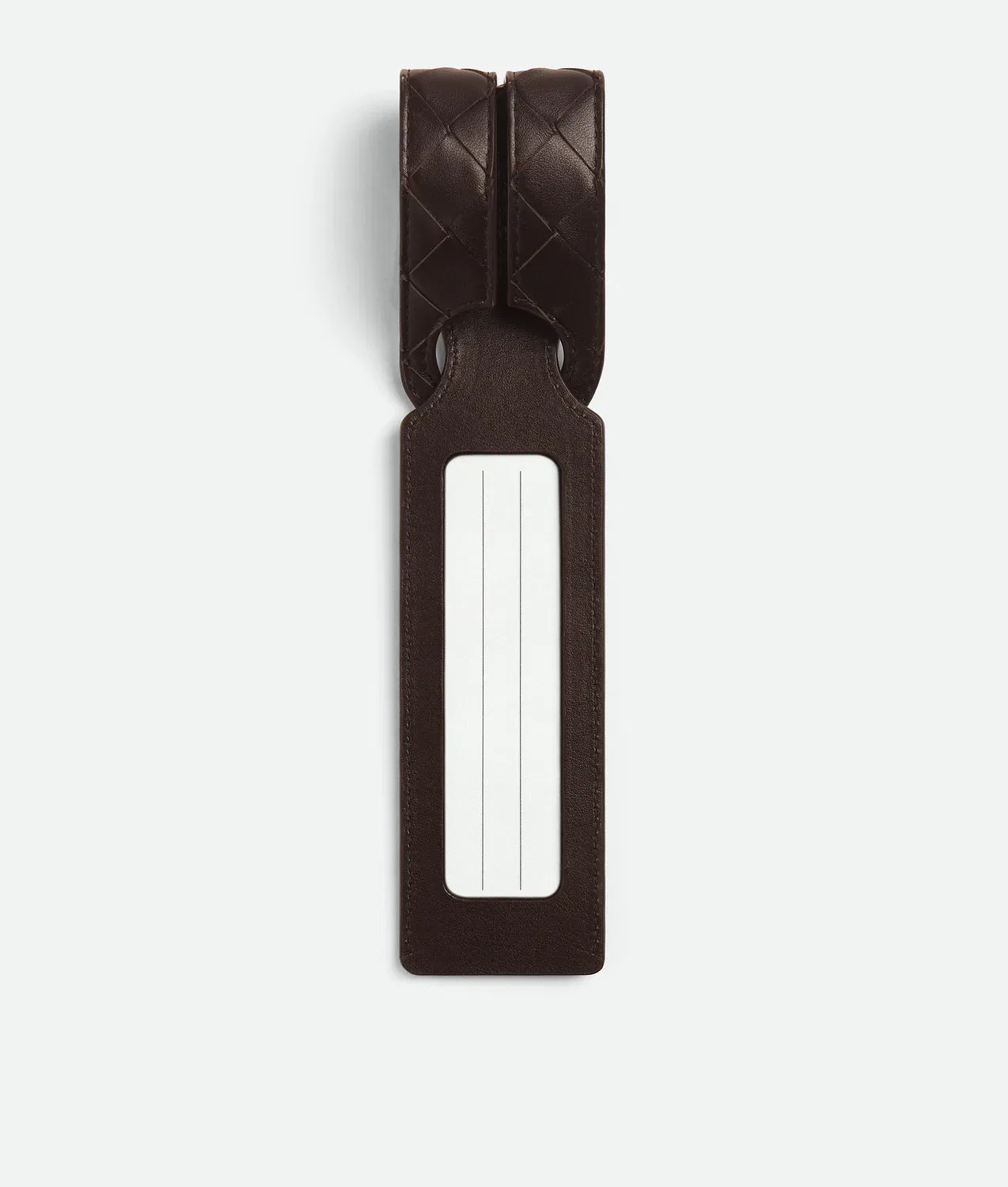 Intrecciato Long Tag Holder BOTTEGA VENETA, коричневый — фото 2