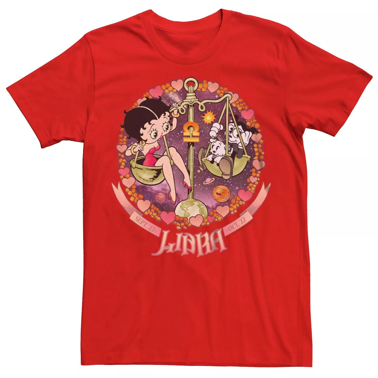 

Мужская футболка с гороскопом Betty Boop Libra Licensed Character