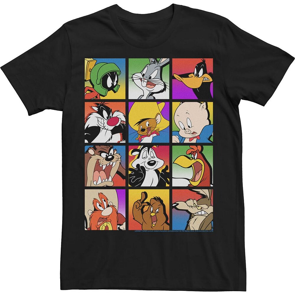 

Мужская футболка Looney Tunes Casted Looney Group Shot Licensed Character, черный