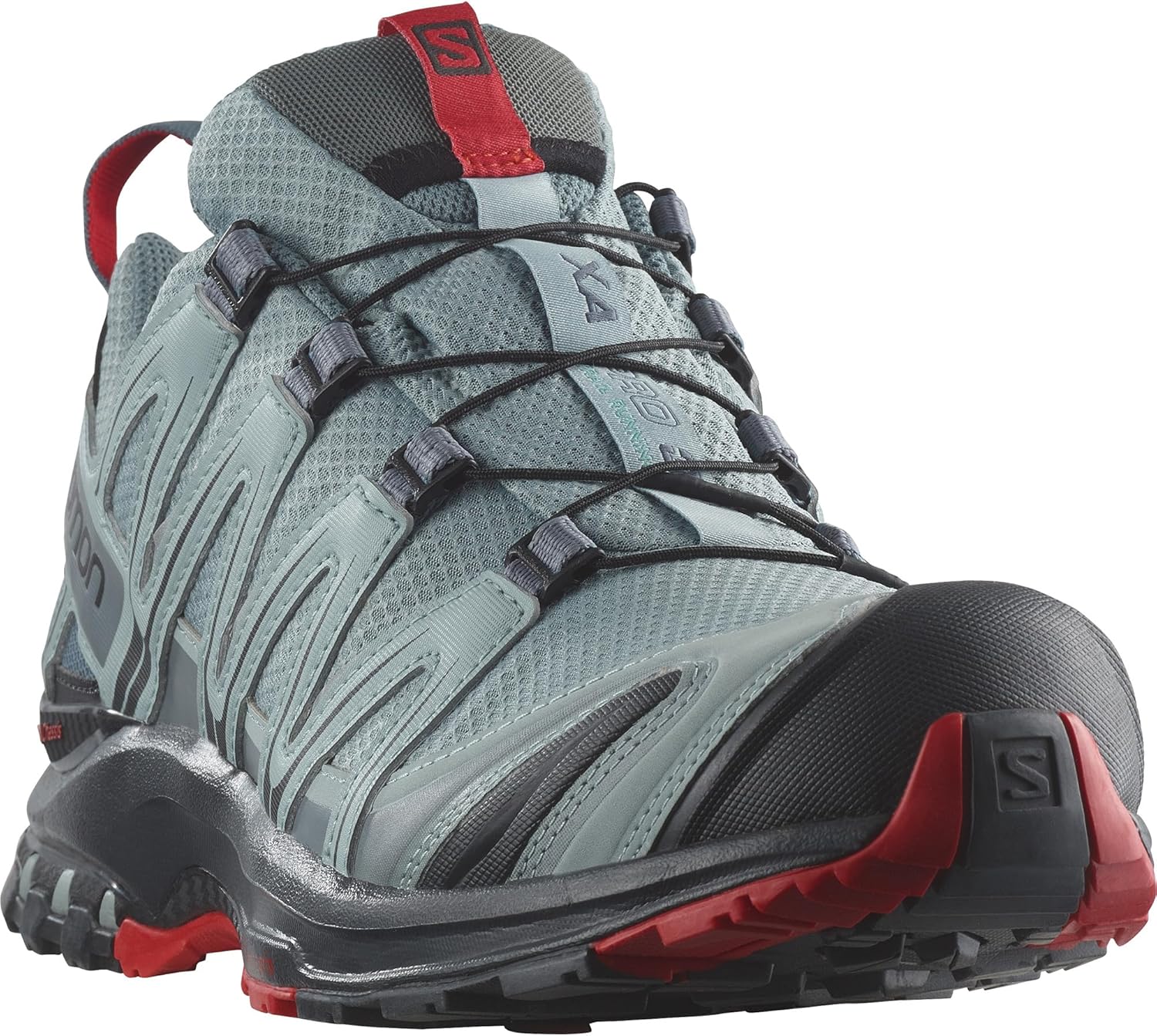 Кроссовки для трейлраннинга Salomon Men’s XA PRO 3D Gore-Tex Waterproof, Lead/Black/Barbados Cherry — фото 4