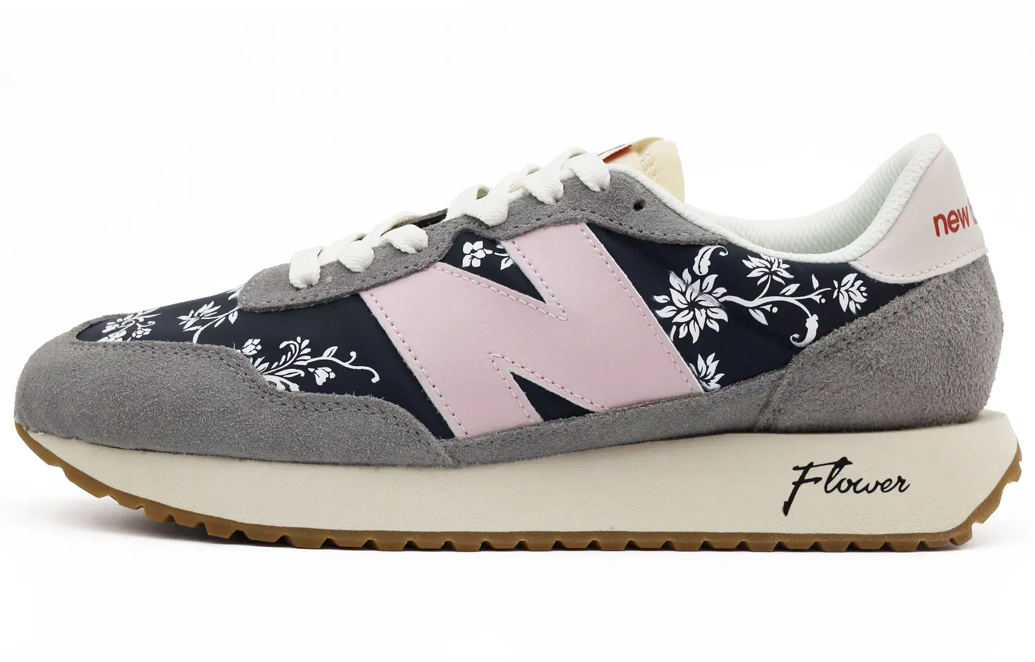 

New Balance NB 237 Антискользящие и износостойкие дышащие низкие кроссовки унисекс бежево-розовые экрю, цвет Ecru
