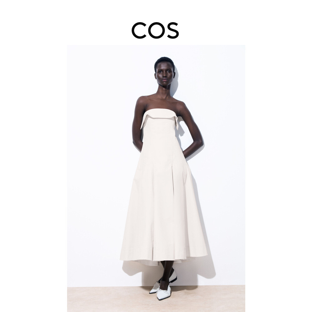 

Женское платье Cos с топом без рукавов, слоновая кость