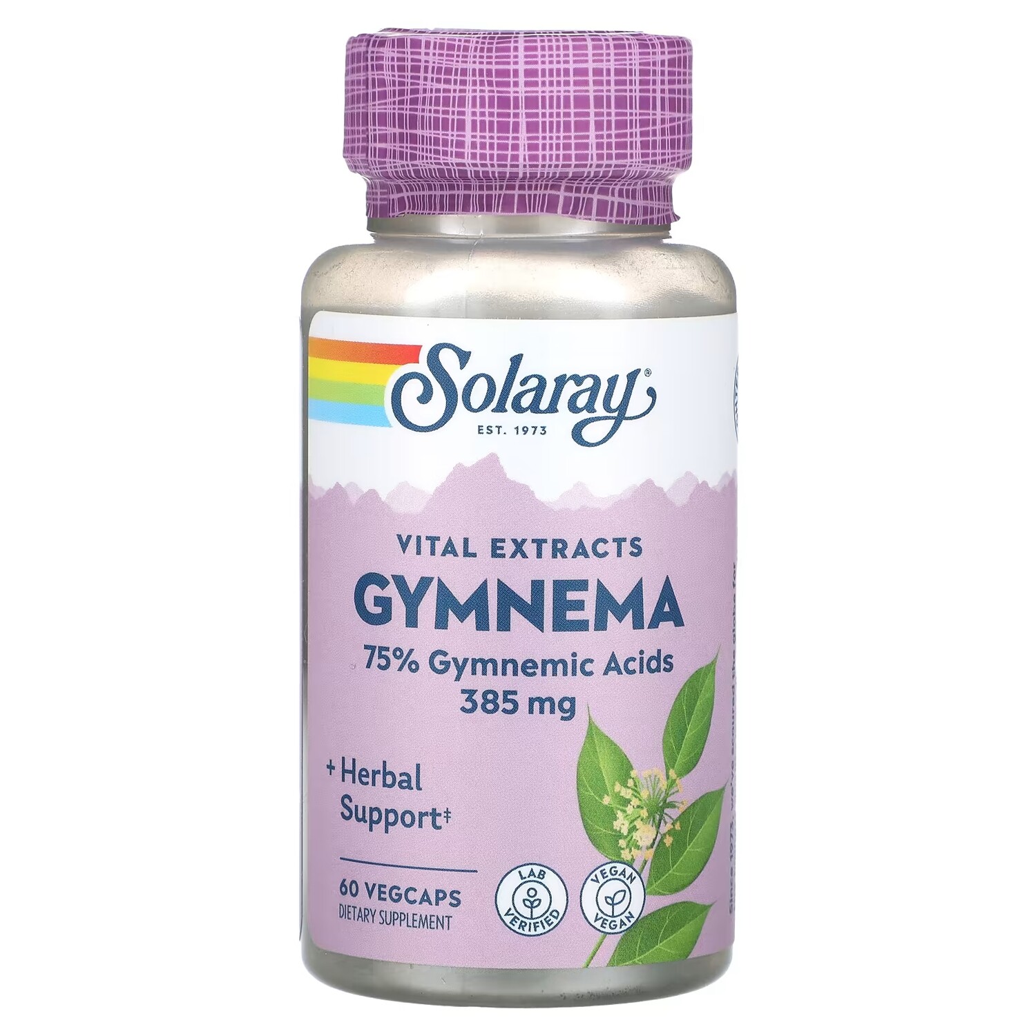 

Добавка Solaray Gymnema Vital Extracts 385 мг, 60 растительных капсул
