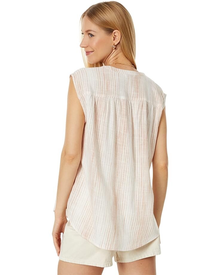 

Топ Splendid Lola Sleeveless Button-Up Top, цвет Rouge Stripe