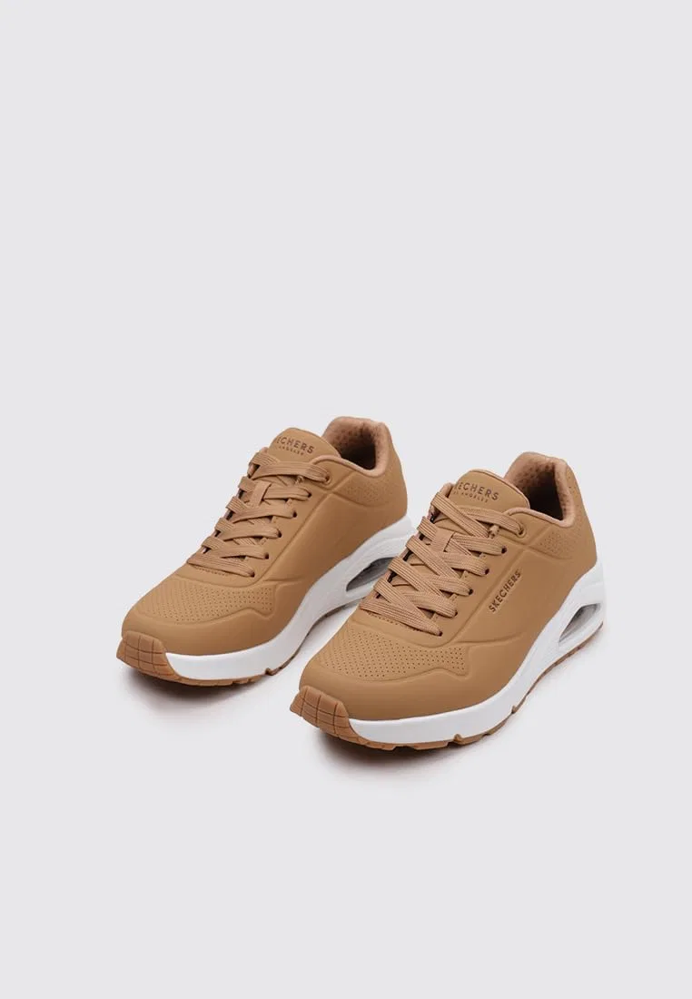 Мужские кроссовки Skechers UNO Stand On Air, Tan Durabuck White Trim — фото 2