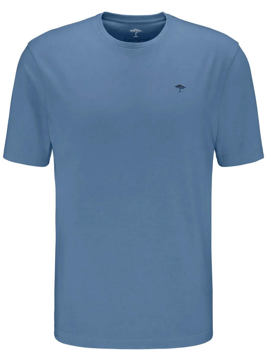

Футболка FYNCH-HATTON "FYNCH-HATTON Basic T-Shirt", однотонная, голубой
