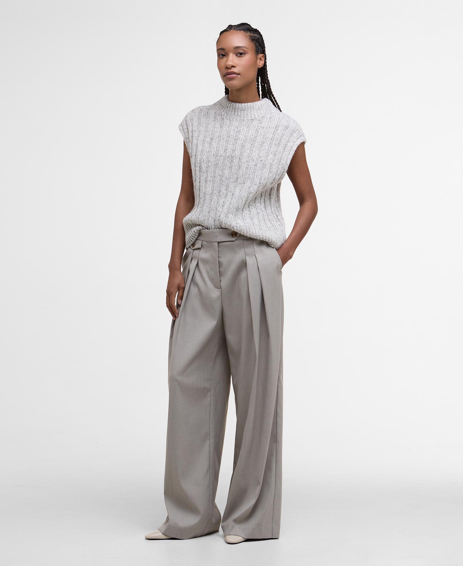 

Широкие брюки Barbour Freya Wide-Leg Trousers, Mist