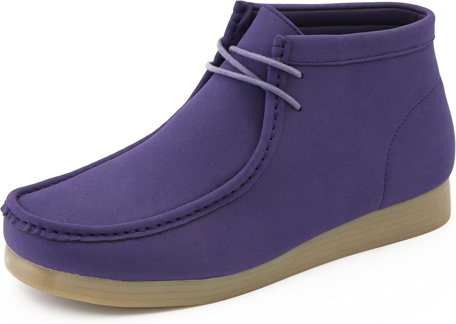 

Мужские повседневные ботинки Amali Chukka, высокие, на шнуровке, замшевые, пустынные ботинки с подошвой из каучука, фиолетовый