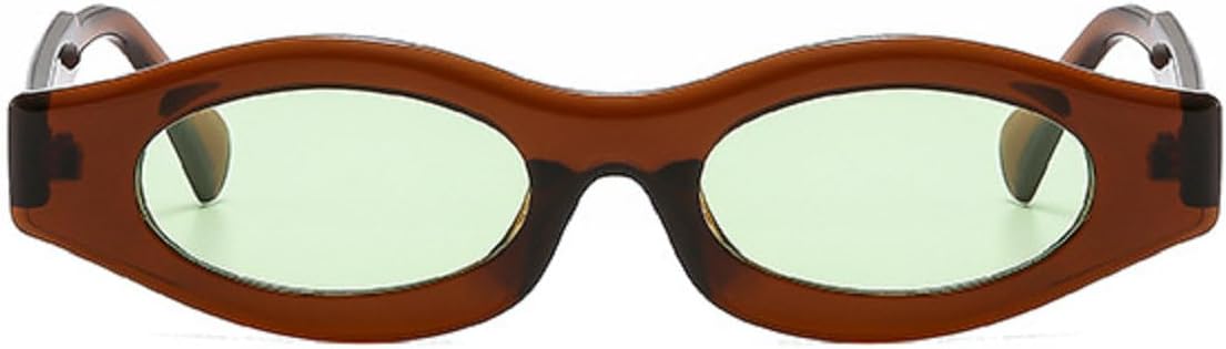 

Женские солнцезащитные очки Melrose Luxury в маленькой оправе овальной формы, модные, в стиле Y2K, панк, стильные, для вождения, защита от ультрафиолета UV400, модель 3905, Brown