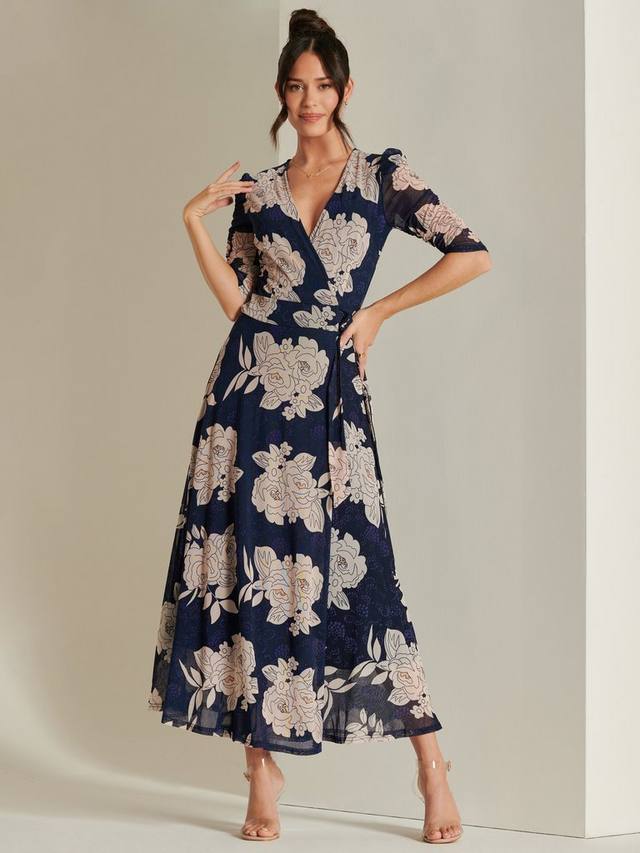 

Макси - платье из сетки daliyah Jolie Moi, цвет Navy Floral