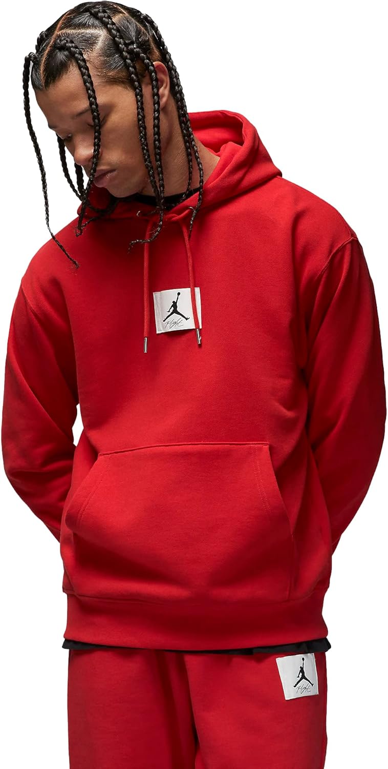 

Мужская толстовка с капюшоном Nike Jordan Essentials Fleece (as1, alpha, l, обычная, обычная, огненно-красная/парусная), Red