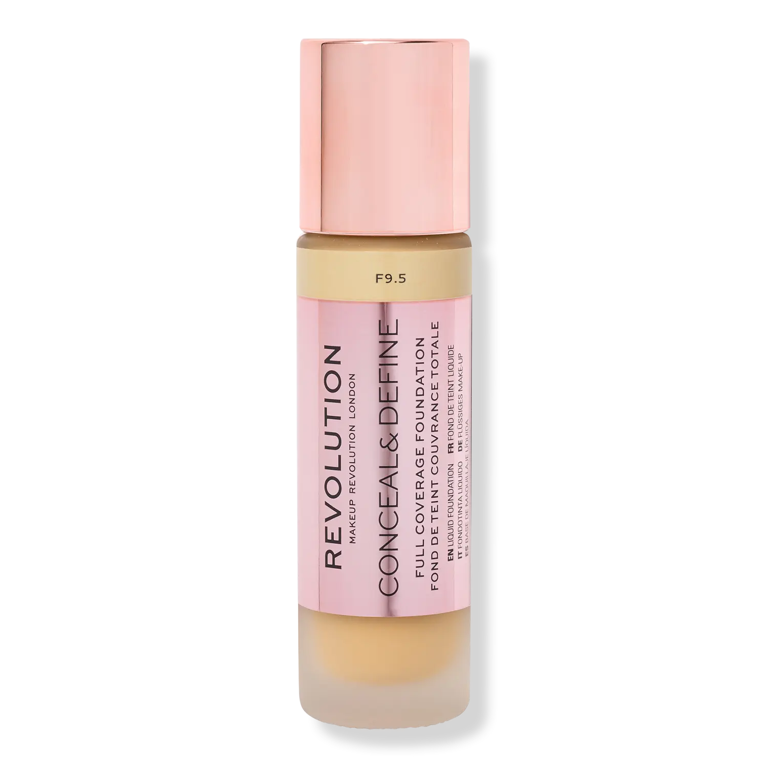 

Тональный крем Conceal & Define с полным покрытием Revolution Beauty, F9.5 (for medium skin tones w/ an olive undertone)