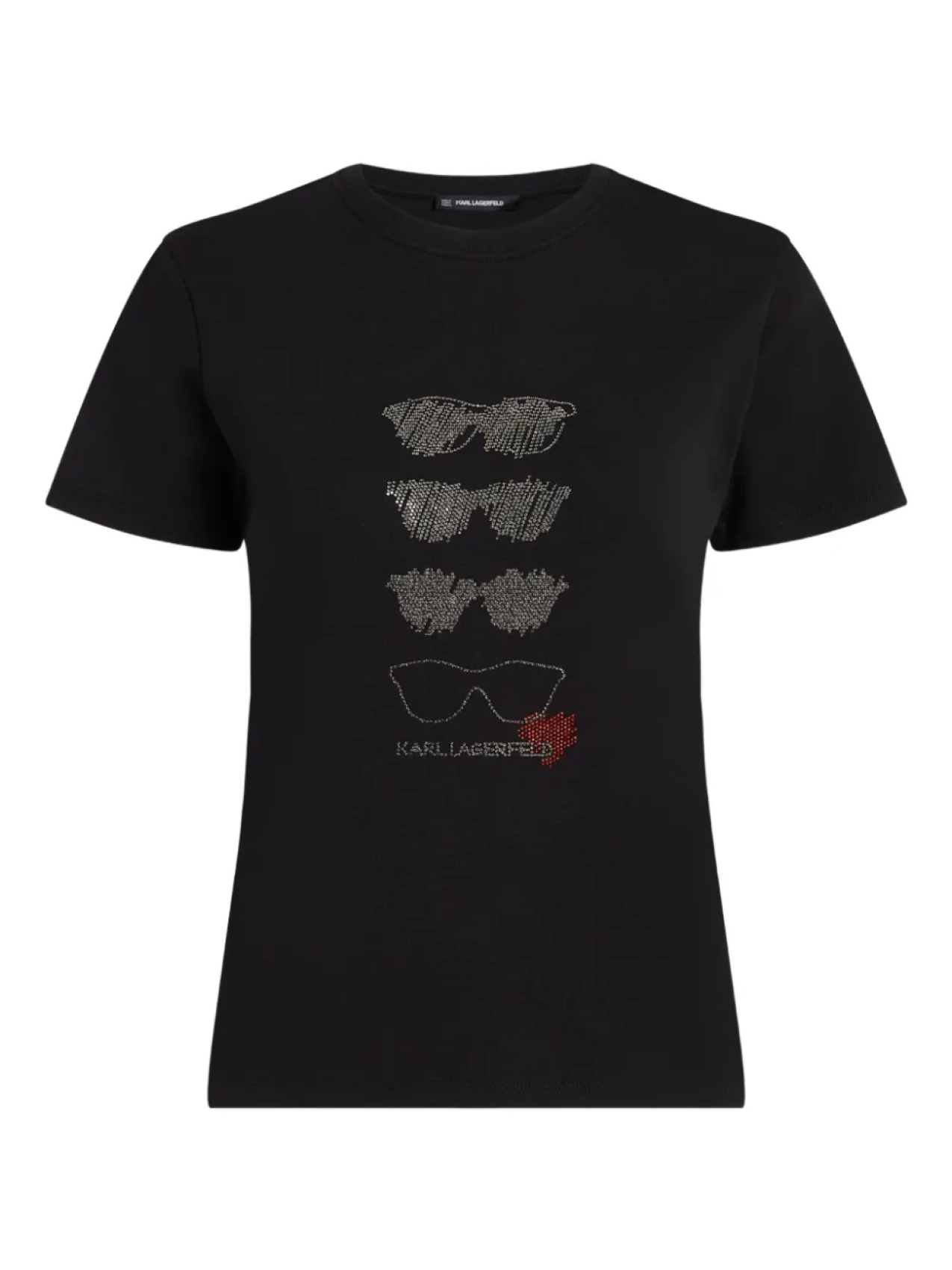 

Karl Lagerfeld футболка со стразами, черный