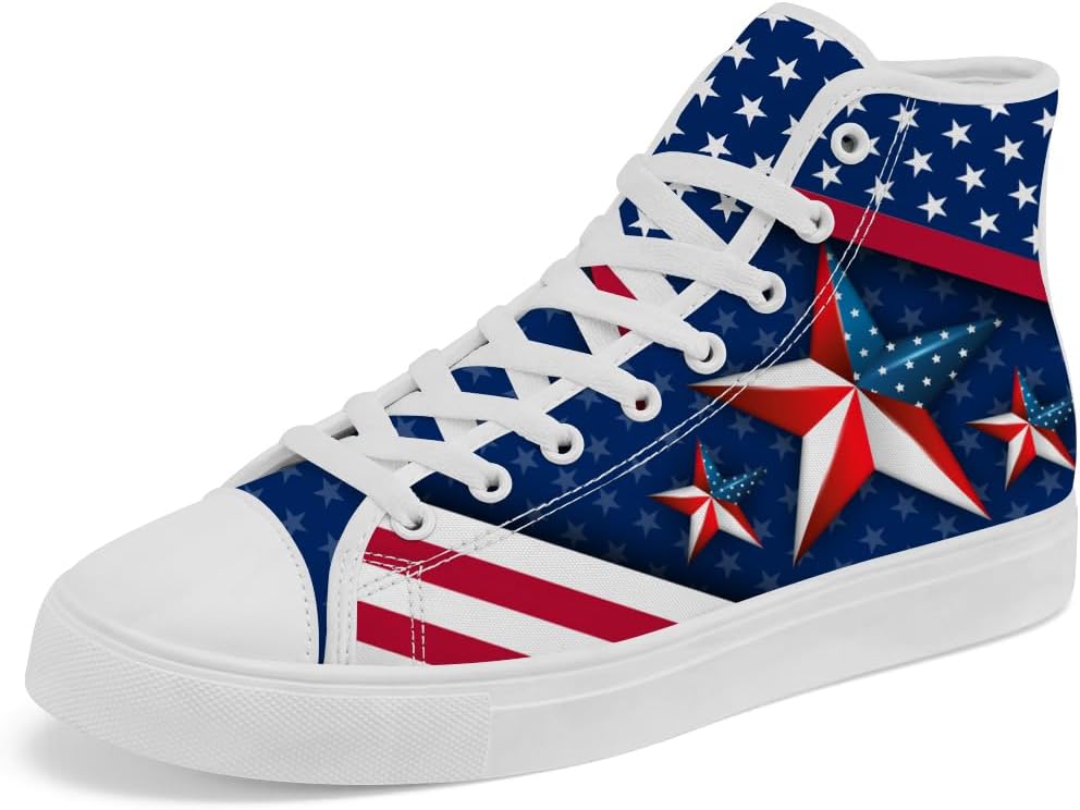 

Кеды на высокой подошве chebing с флагом США, сникерсы на 4 июля, красно-бело-синие, для женщин и мужчин