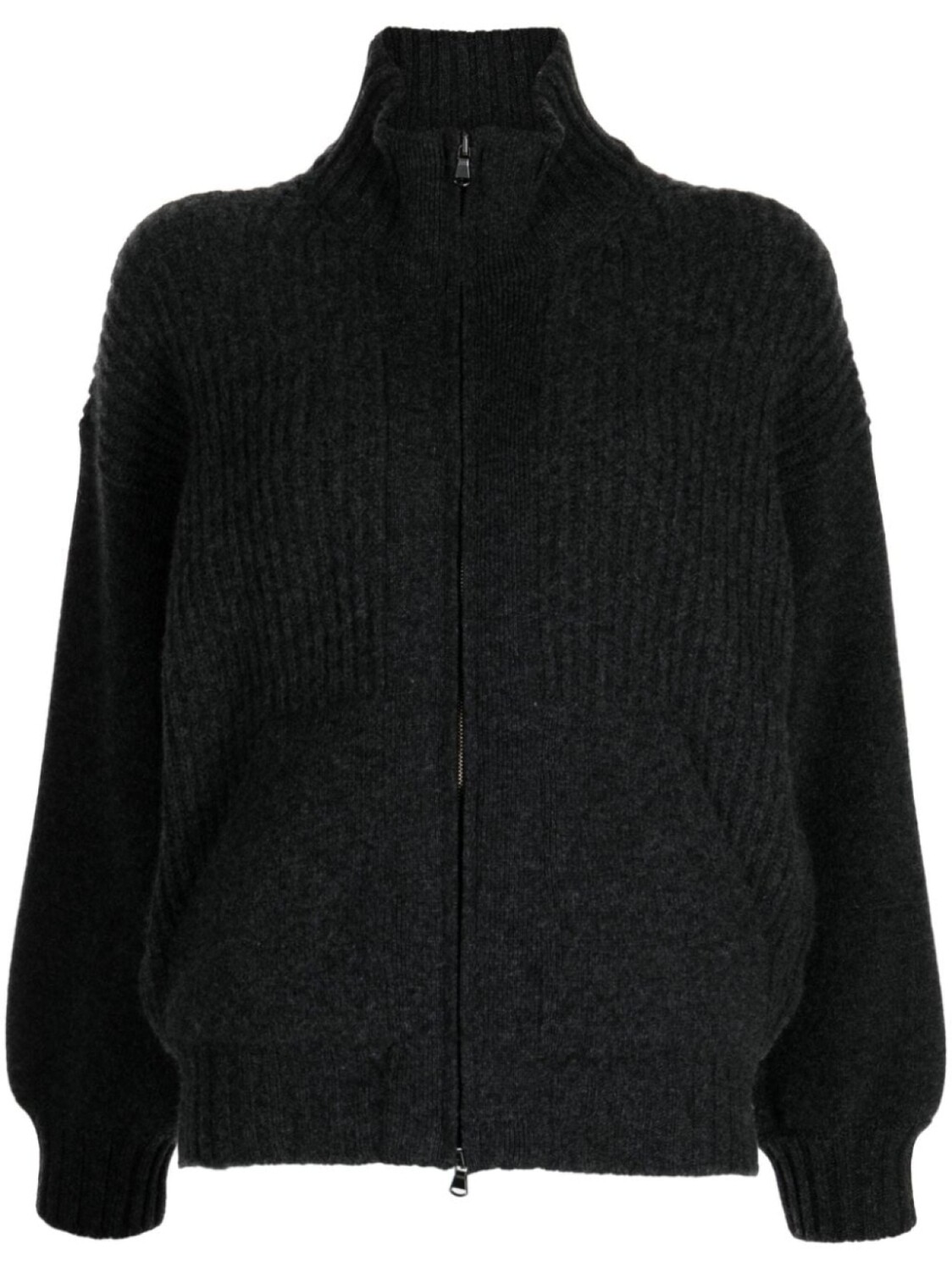 

Кардиган в рубчик на молнии Pringle of Scotland, серый