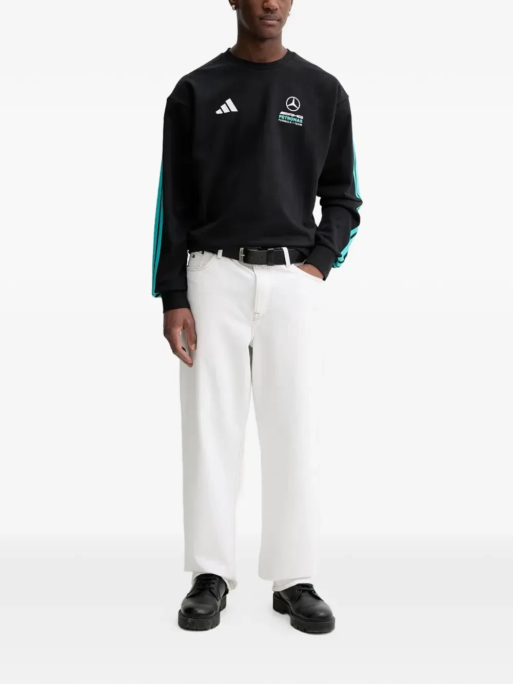 Толстовка с фирменным дизайном команды Mercedes-AMG Petronas Formula 1 Adidas, черный — фото 2