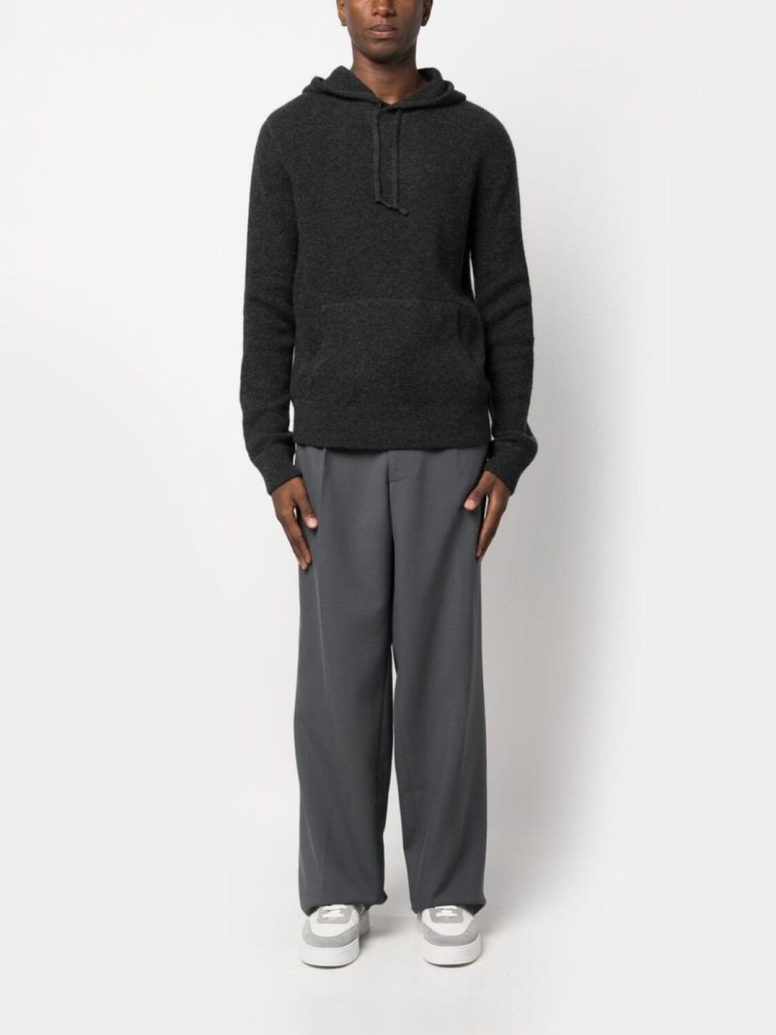 

Polo Ralph Lauren кашемировое худи в рубчик, серый