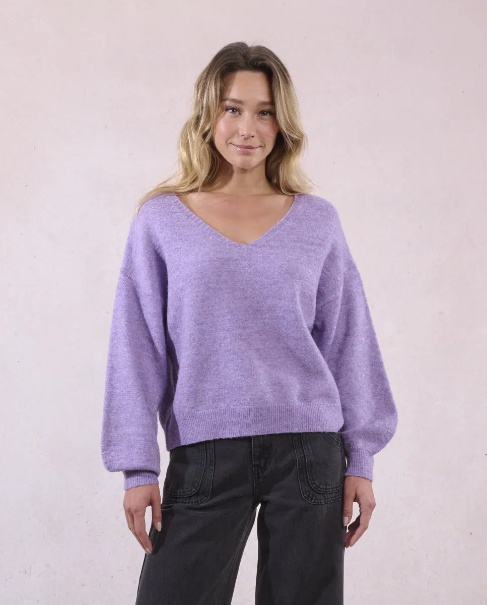 

Женский джемпер с длинными рукавами-фонариками Molly Bracken, сиреневый