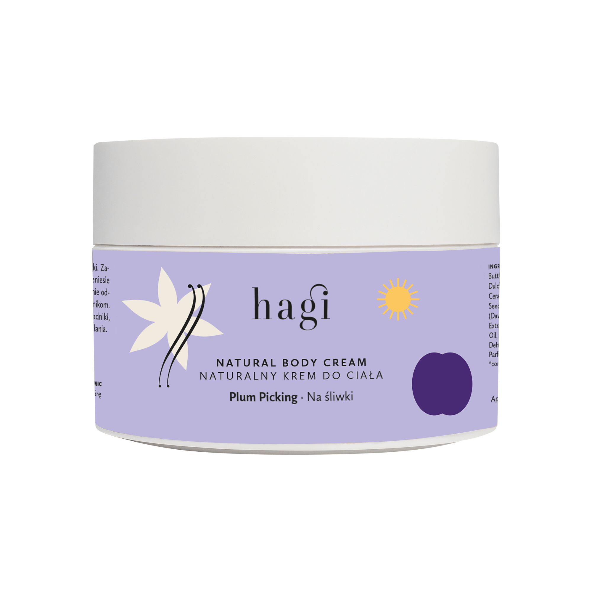 

Натуральный крем для тела "Сливовый сад" natural body cream plum picking Hagi, 200 мл