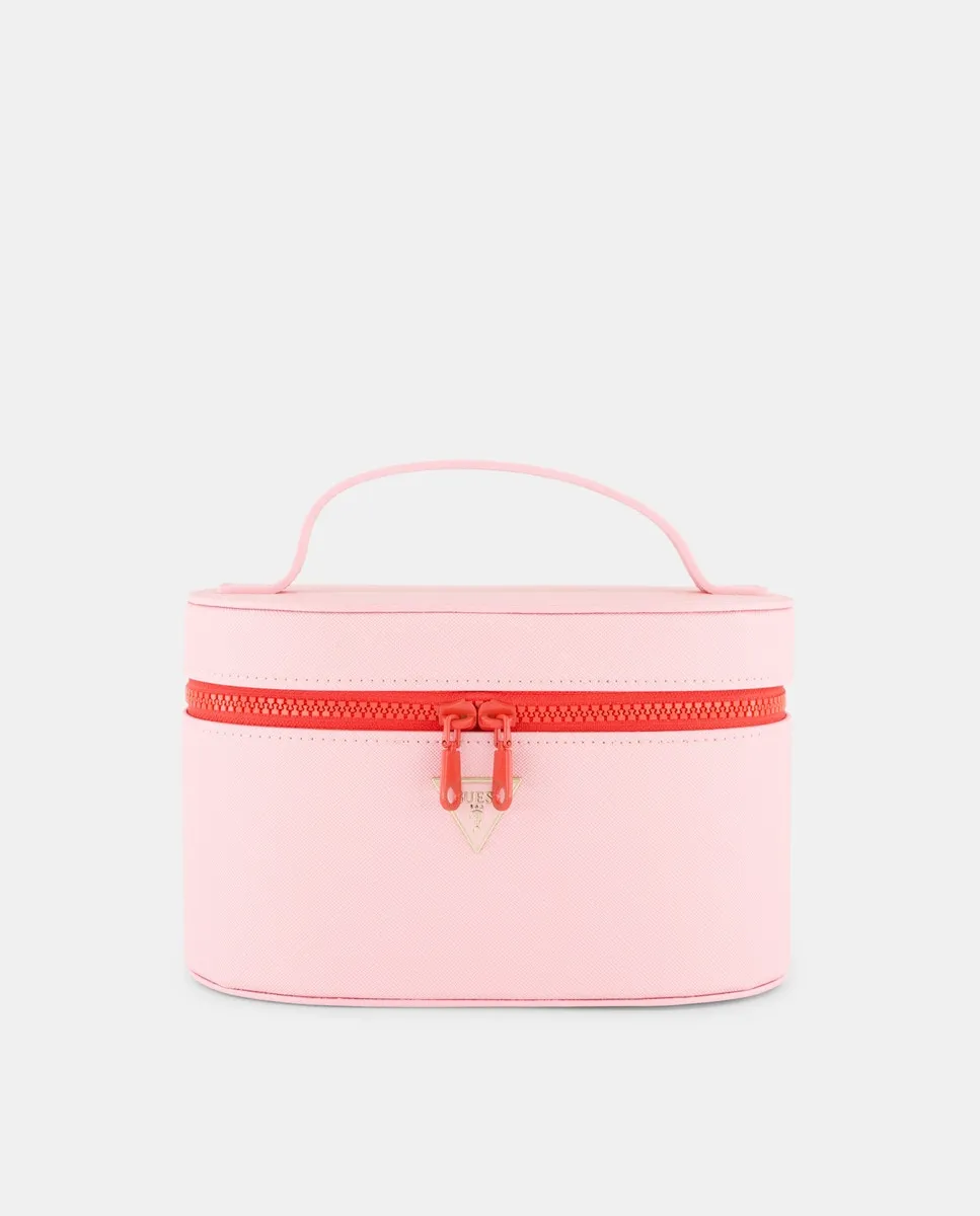 

Овальная косметичка с застежкой-молнией Guess, розовый