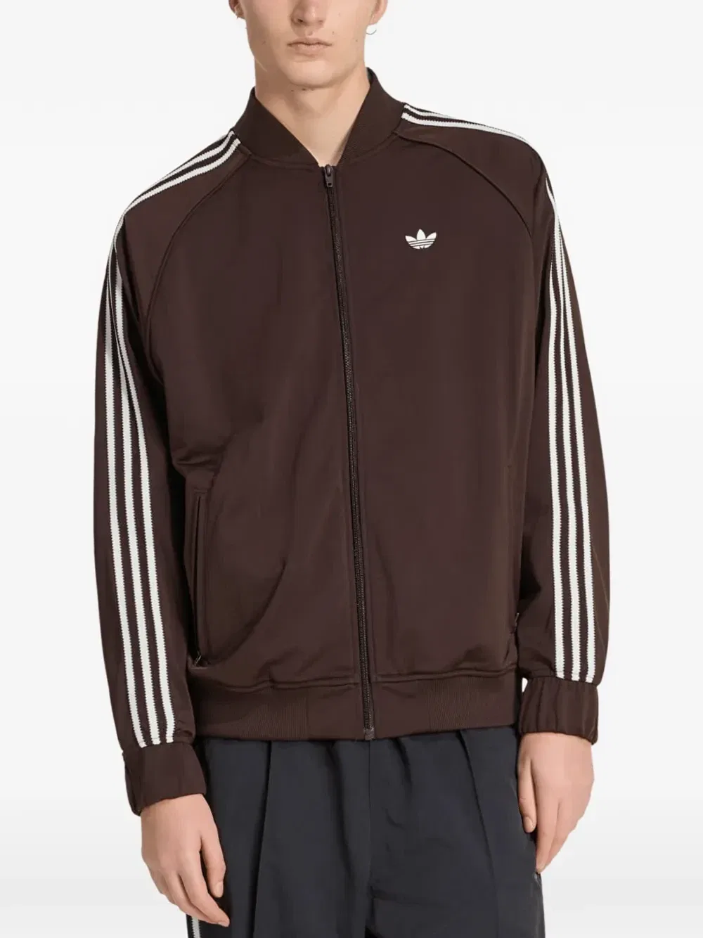 Спортивная куртка-костюм Superstar Britcore Adidas, коричневый