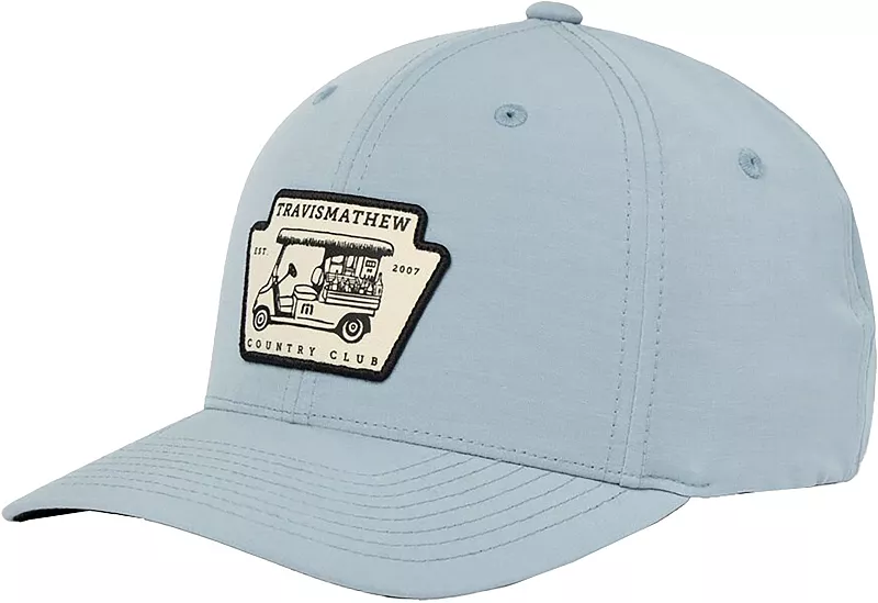 

Мужская кепка для гольфа TravisMathew Tiki Mapes с нашивкой, цвет Dusty Blue