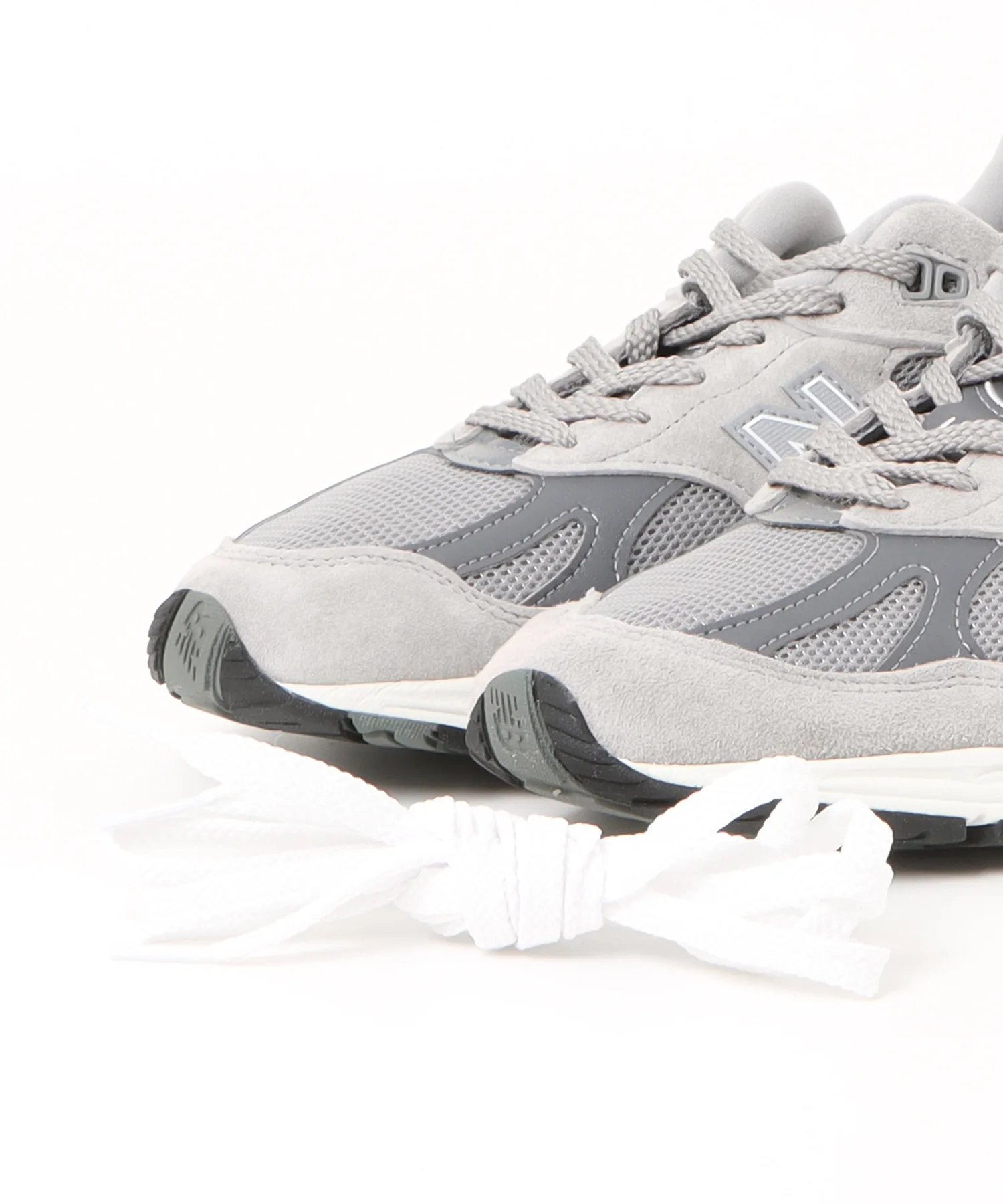 Мужские кроссовки из натуральной кожи New Balance 991v2 Made in UK Gray — фото 4