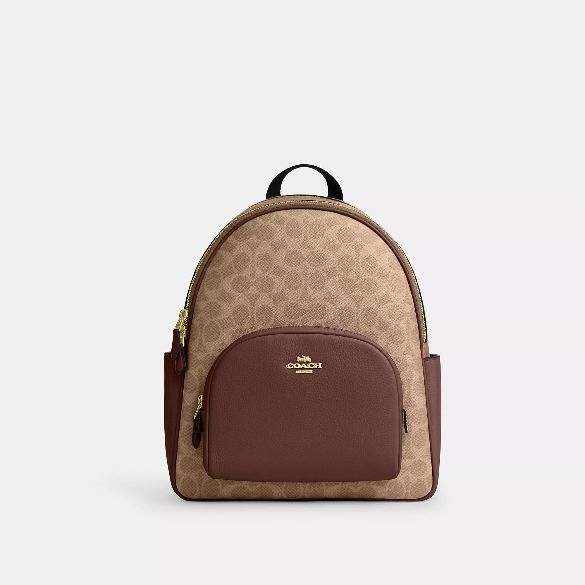 

Рюкзак Coach Outlet Court из фирменной ткани, золотой/бежевый/коричневый