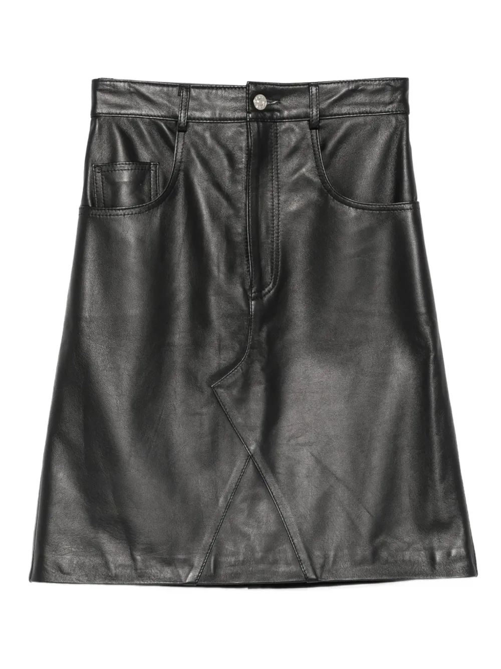 

Кожаная юбка А-силуэта Manokhi, черный