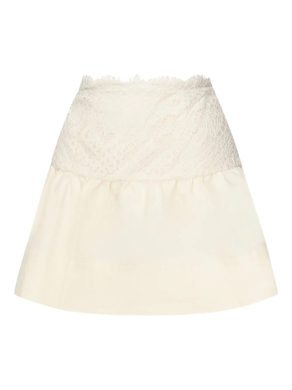 

Юбка мини с кружевными вставками For Love And Lemons, нейтральный