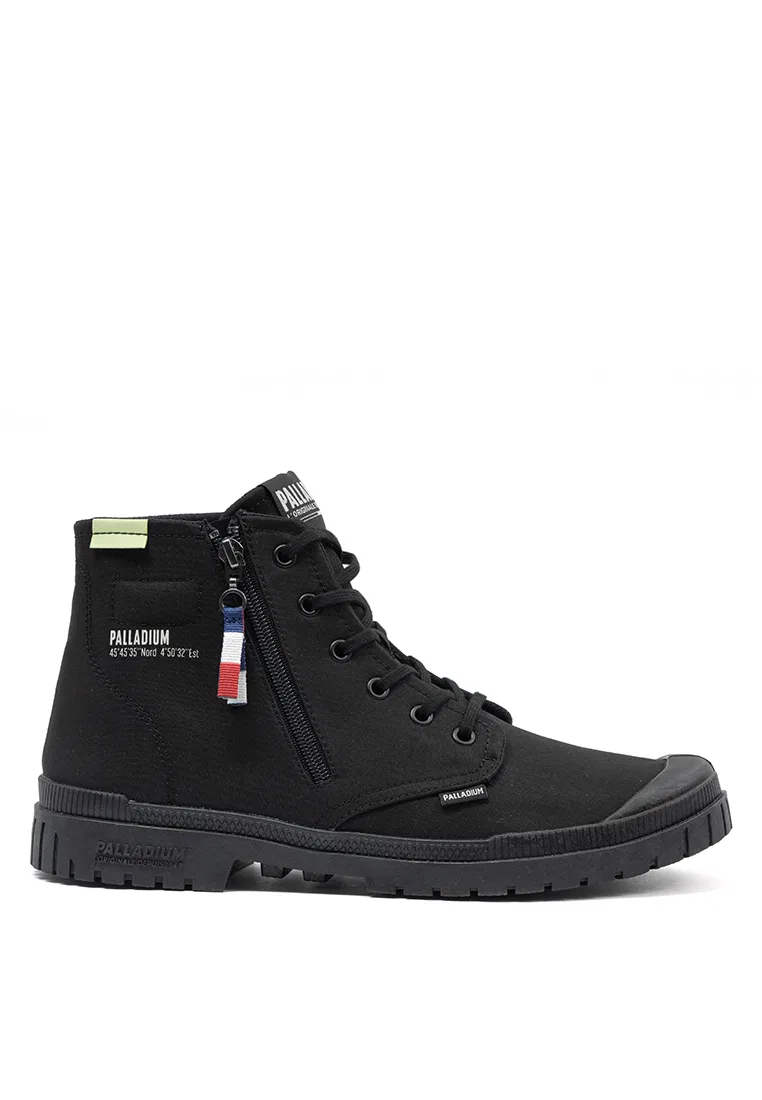Кроссовки высокие, с молнией, модель SP20 HI TECH OUTZIP, UNISEX Palladium, черный