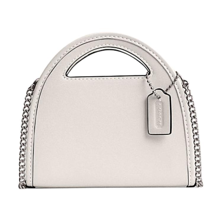 

Кошелек-кардхолдер из перчаточной кожи мини женский меловой белый COACH