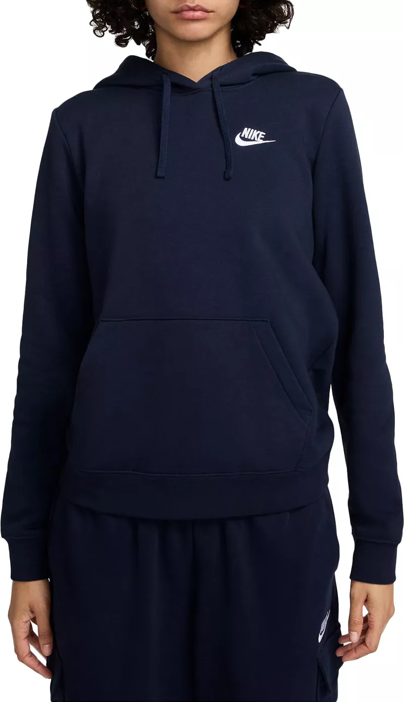 

Женский флисовый пуловер с капюшоном Nike Sportswear Club, цвет Obsidian