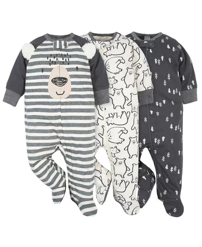

Baby Boys Baby Sleep 'N Plays, набор из 3 штук Gerber, серый