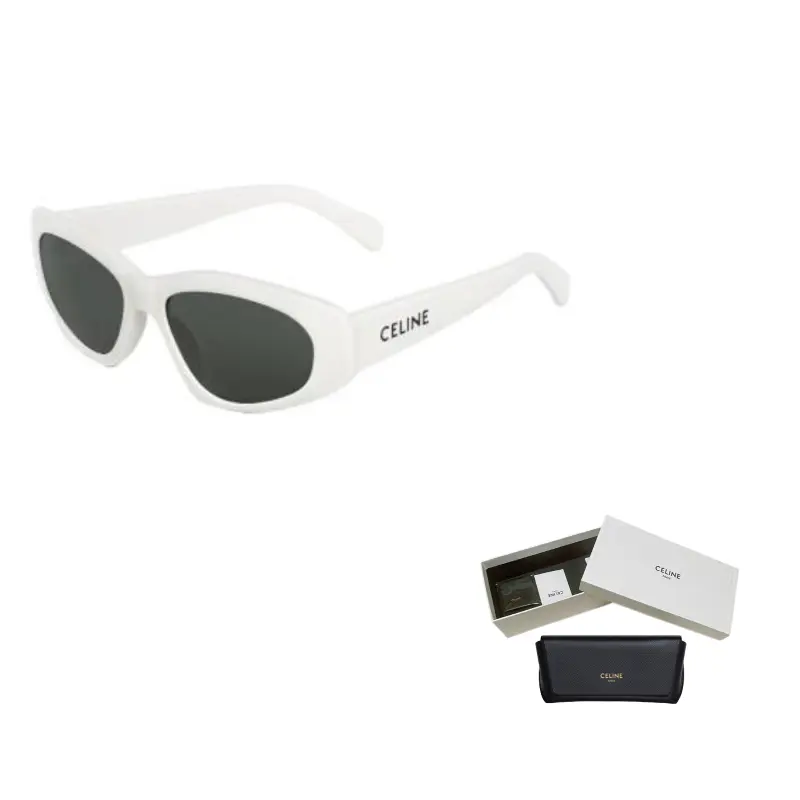 

CELINE Монохромные солнцезащитные очки из ацетата, White