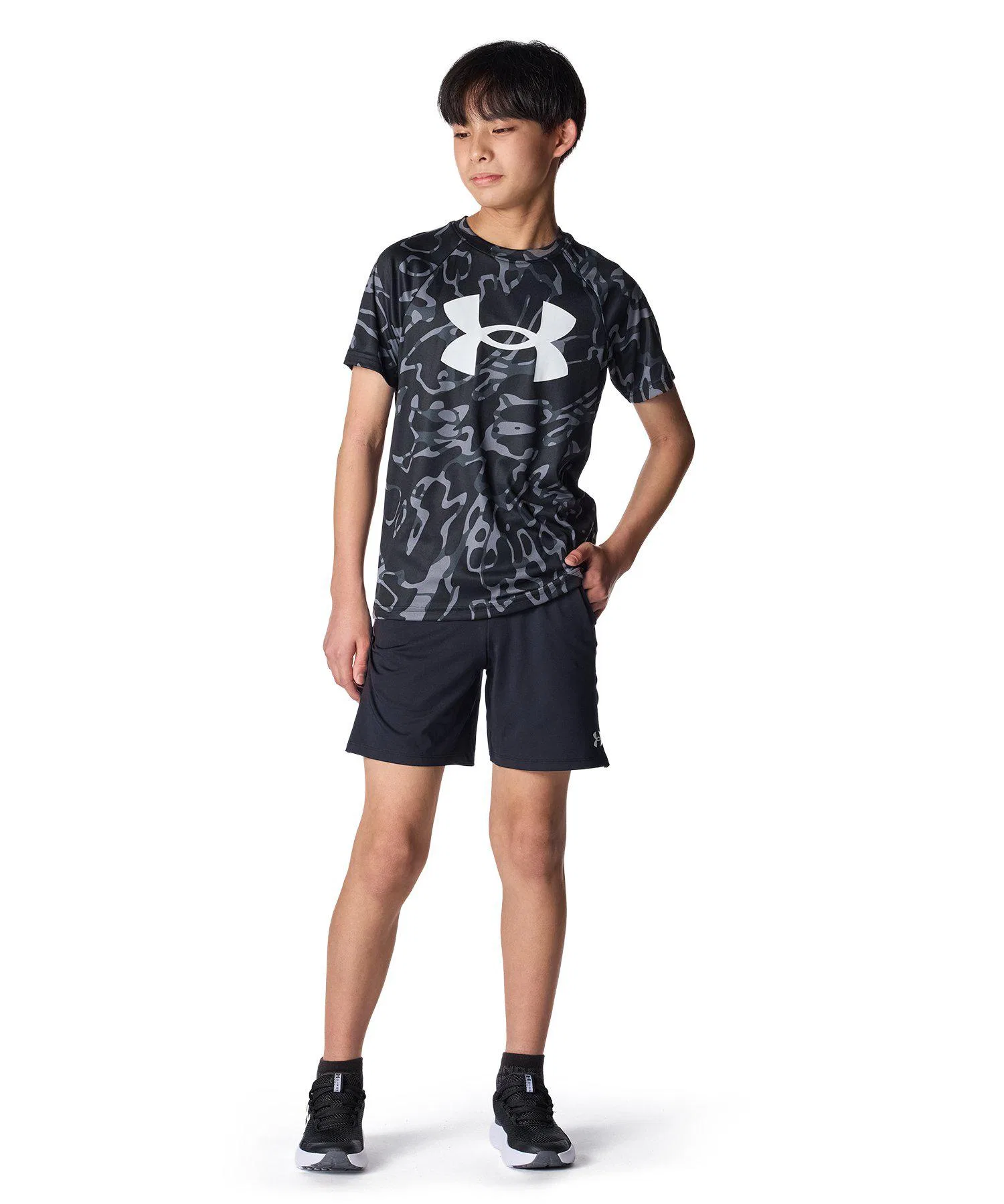 Детская футболка UNDER ARMOUR UA Tech Big Logo Print Short Sleeve — фото 3