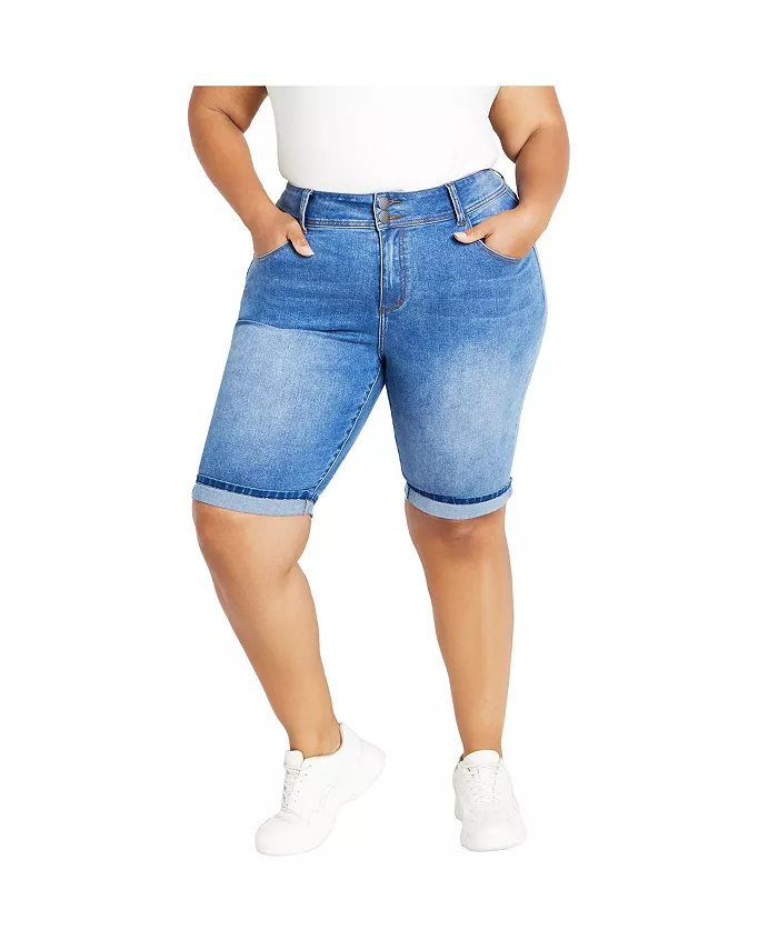 

Короткие шорты Killer Pins Plus Size CITY CHIC, синий