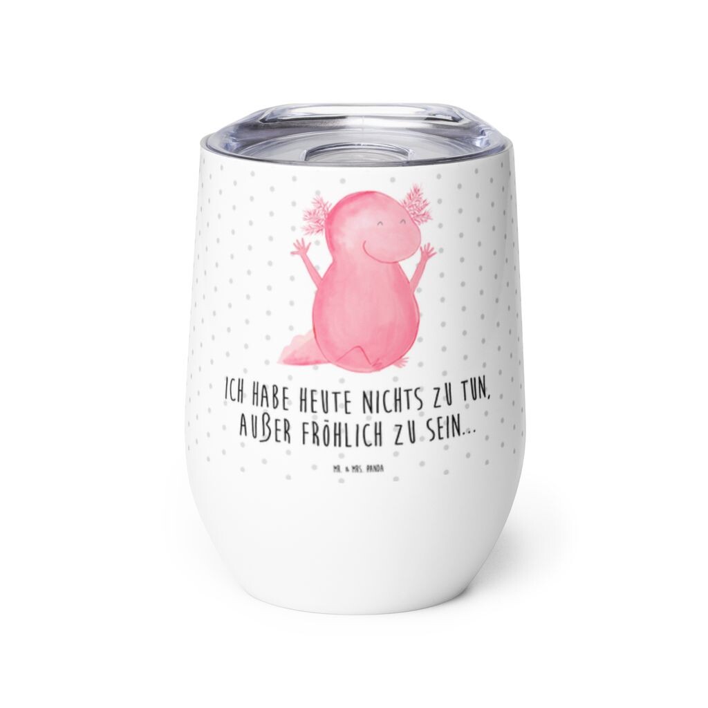 

Кружка для вина Mr. & Mrs. Panda Axolotl Hooray - белая - подарок, Lurch, кружка для глинтвейна, термокружка, Tailed Lurk, радость, горячие напитки, чашка для вина на ходу, чашка для питья, белый