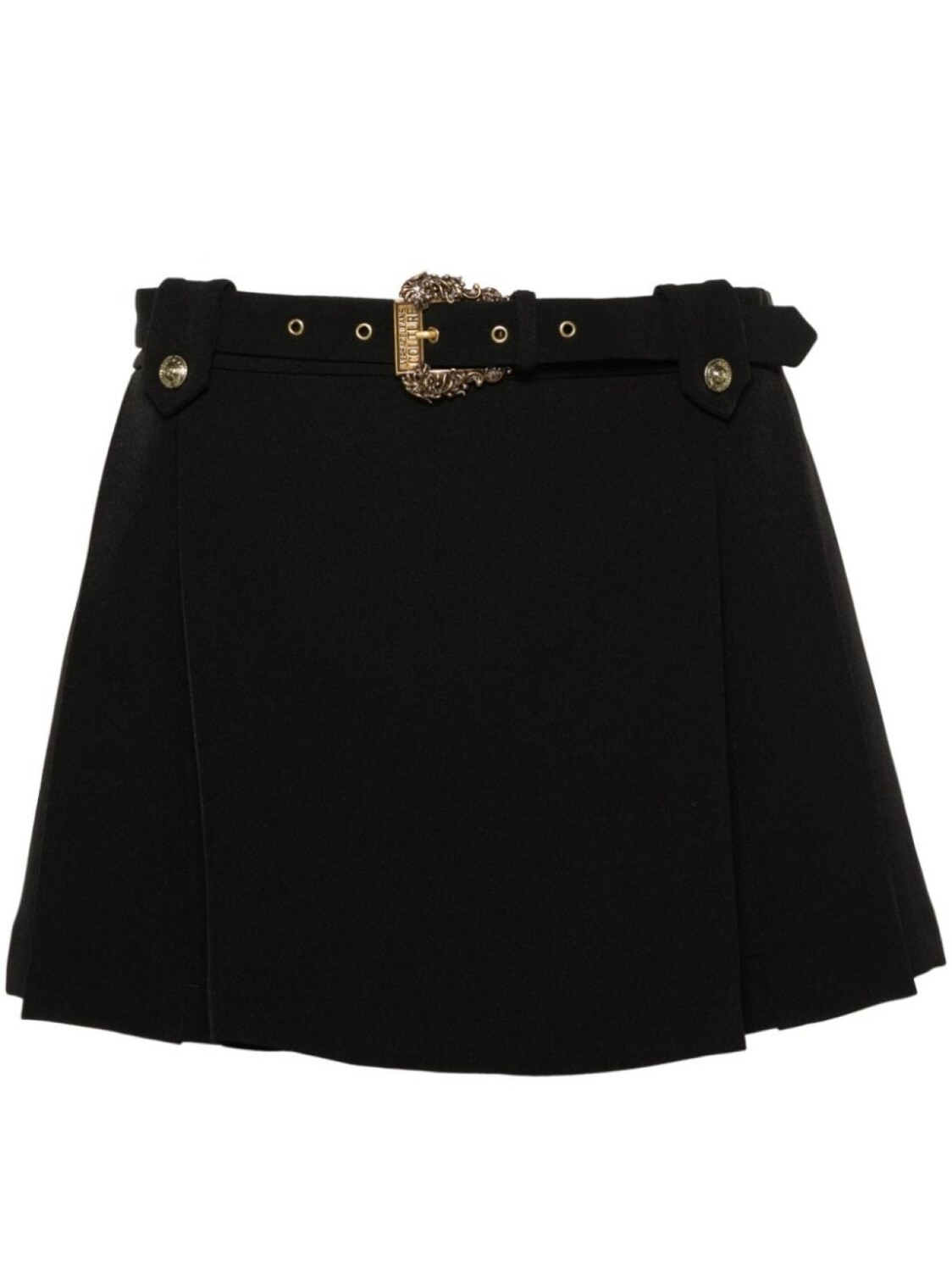 

Versace Jeans Couture платье мини с логотипом и складками, черный