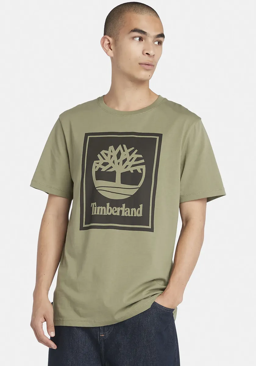 

Футболка Timberland "Футболка с коротким рукавом STACK LOGO", цвет Earth-Black