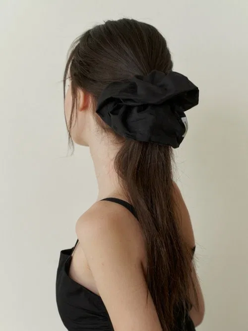 Шелковистый хлопковый скранч KINDABABY черный